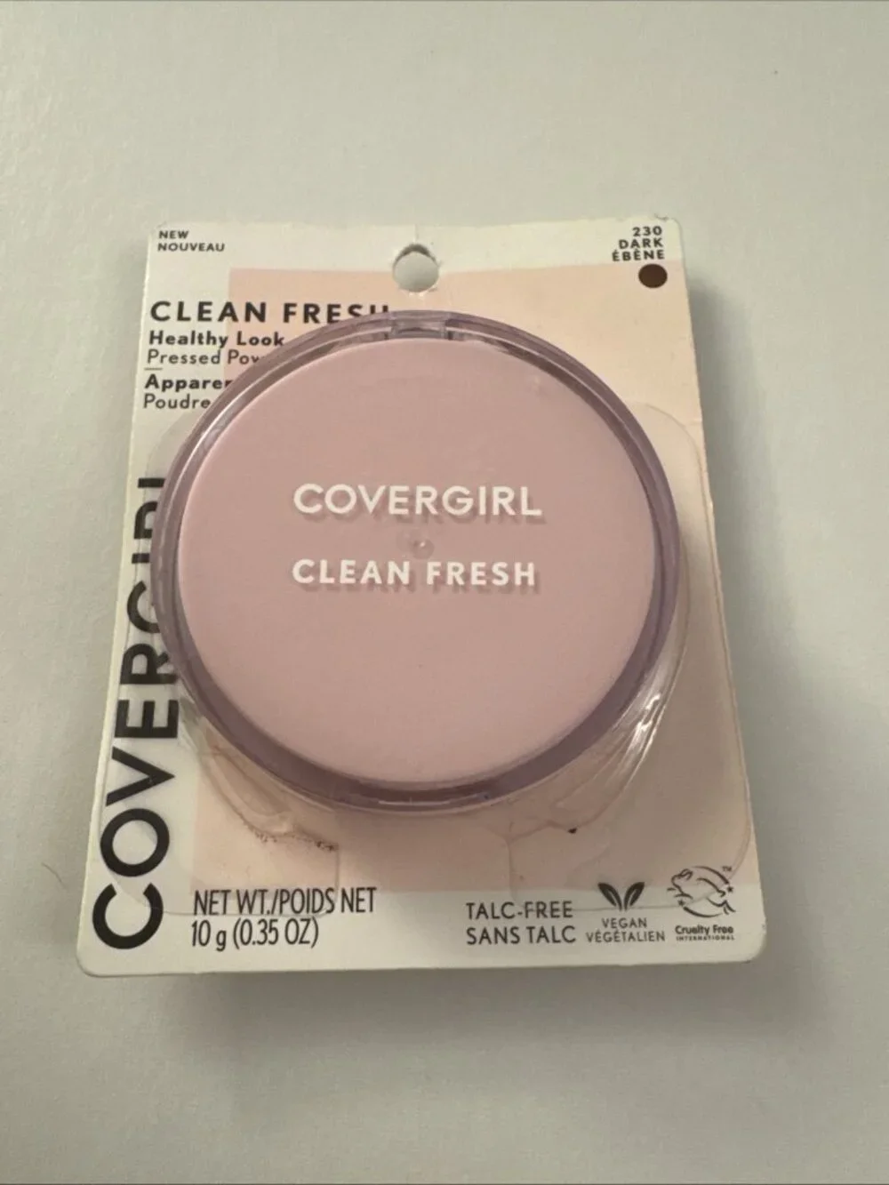 Covergirl Clean Fresh Pink Pressed Powder 230 Dark New KA